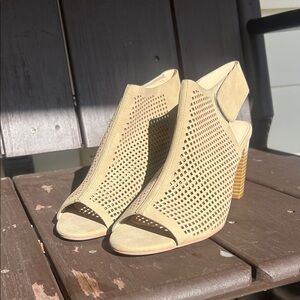Amazon Beige Cut-Out Heeled Sandals